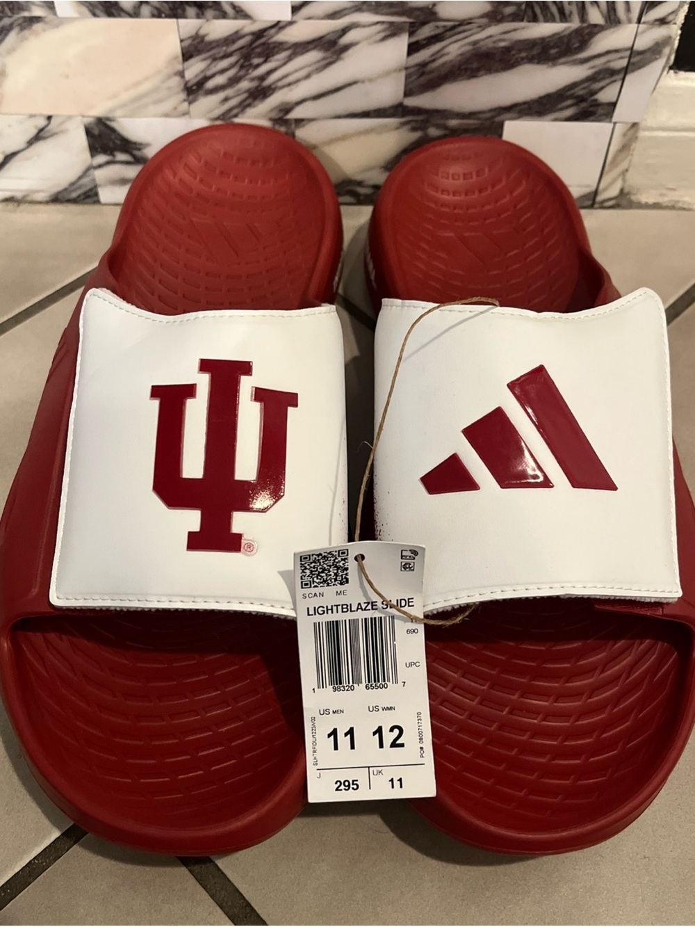 NEW Adidas Indiana University NCAA Lightblaze Slides IH7114 Men’s Size 11